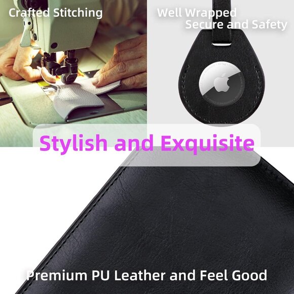 AirTag Passport Holder, PU Leather Airtag Wallet RFID Blocking Passport Cover Tr - Picture 6 of 8